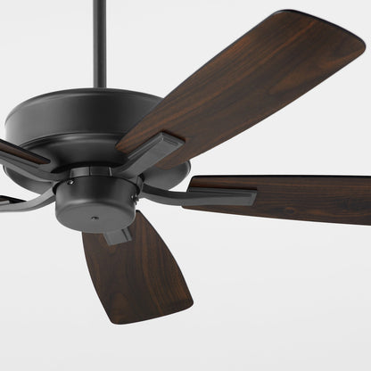 Quorum  Ovation 52" 5 Blade Fan - Matte Black/Walnut 4525-159