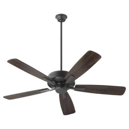 Quorum  Ovation 52" 5 Blade Fan - Matte Black/Walnut 4525-159