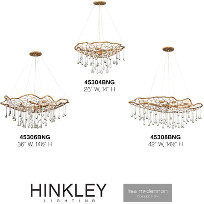 Hinkley Lighting Laguna Medium Single Tier Burnished Gold 45304BNG