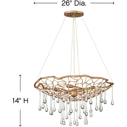 Hinkley Lighting Laguna Medium Single Tier Burnished Gold 45304BNG