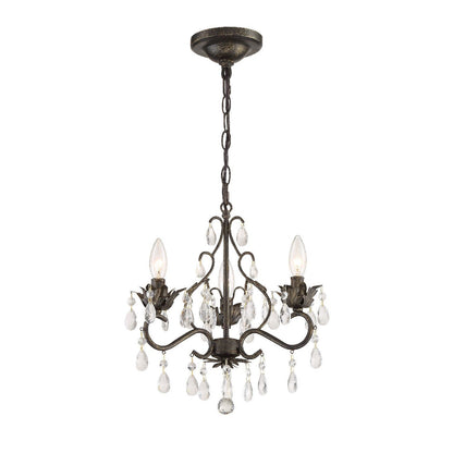 Crystorama Paris Market 3 Light English Bronze Mini Chandelier 4534-EB-CL-MWP