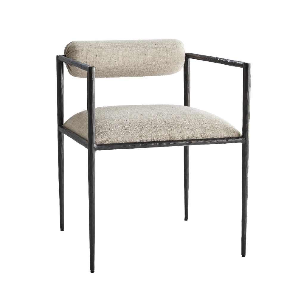 Arteriors Home Barbana Chair Pewter Texture 4543