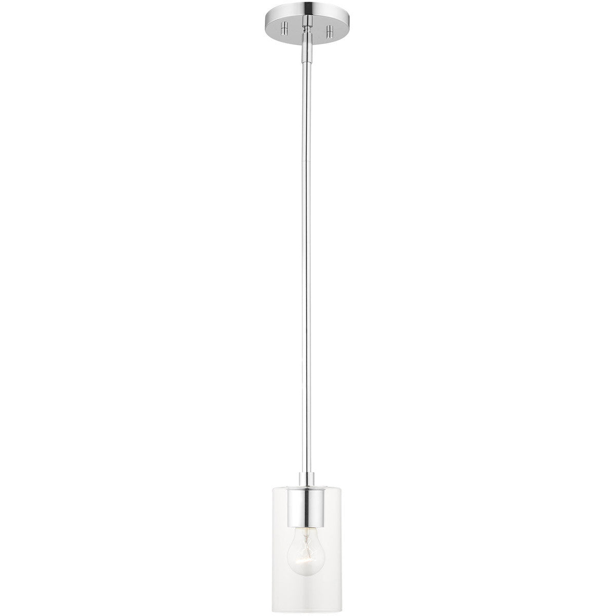 Livex Lighting Zurich Collection 1 Lt Polished Chrome Pendant in Polished Chrome 45477-05