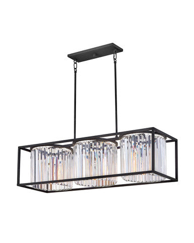 Hinkley Lighting Giada Three Light Linear Black 4556BK