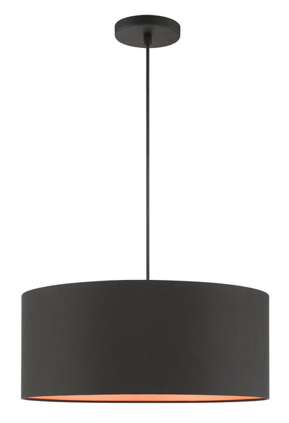 Livex Lighting Sentosa Collection  3 Light Black Pendant in Black  45610-04