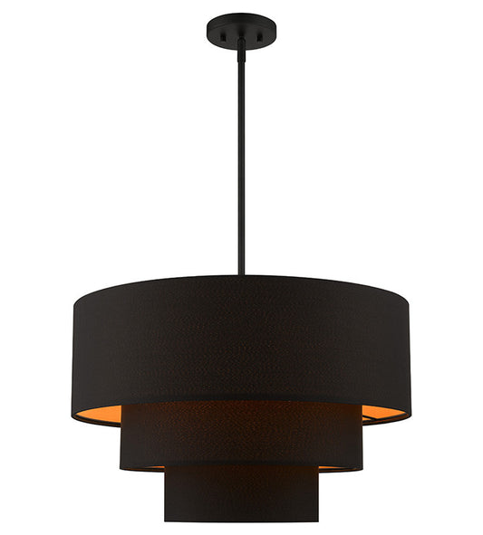 Livex Lighting Sentosa Collection 4 Light Black Pendant Chandelier 45619-04