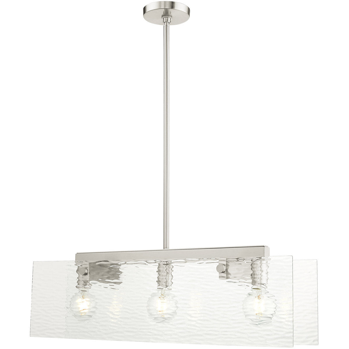 Livex Lighting Ashcroft Collection 3 Lt Brushed Nickel Chandelier in Brushed Nickel 45623-91