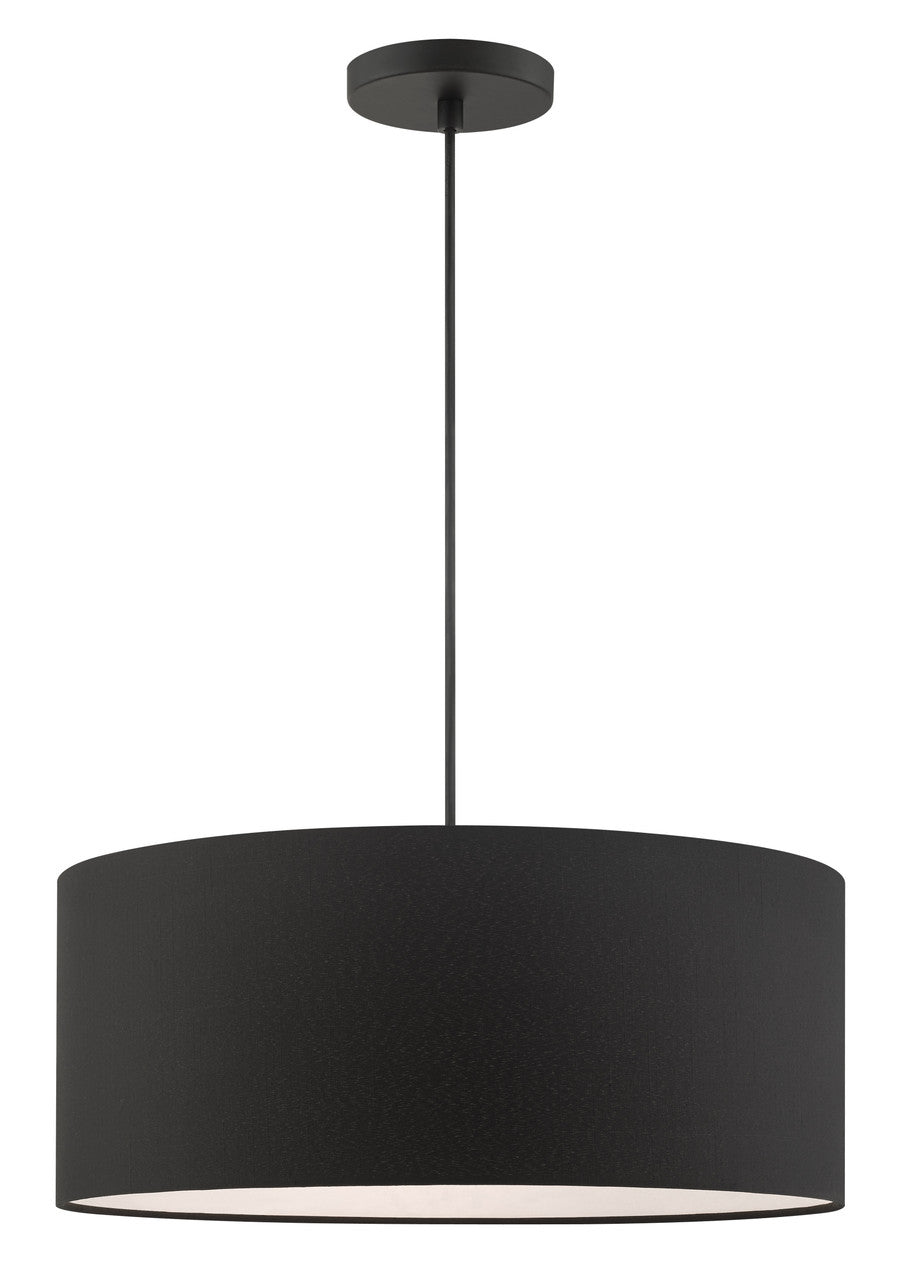 Livex Lighting Bainbridge Collection  3 Light Black Pendant in Black  45660-04