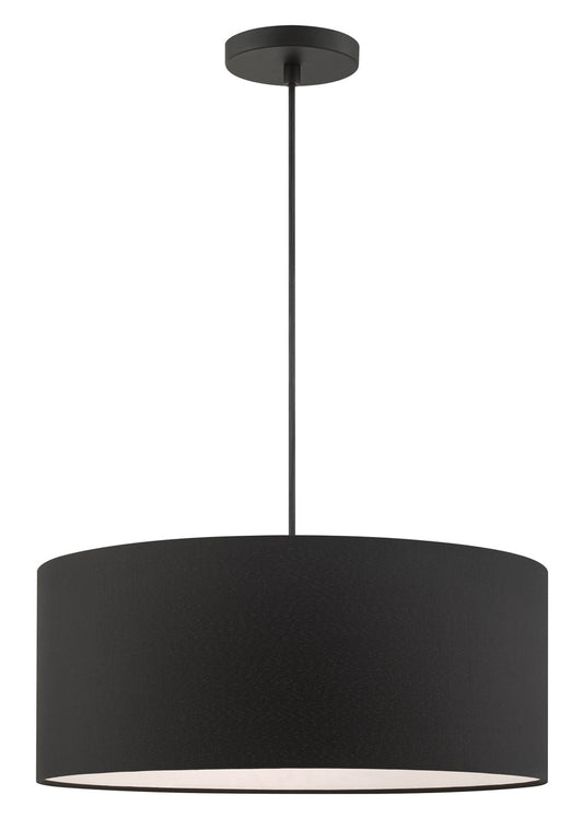 Livex Lighting Bainbridge Collection  3 Light Black Pendant in Black  45660-04