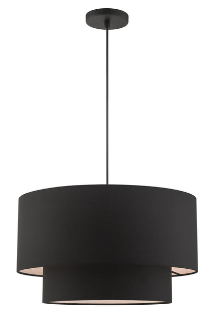 Livex Lighting Bainbridge Collection  3 Light Black Pendant in Black  45668-04