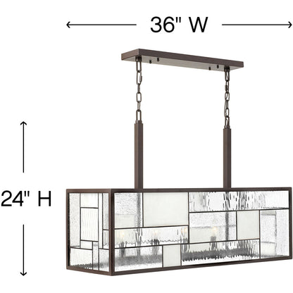 Hinkley Lighting Mondrian Five Light Linear Buckeye Bronze 4575KZ