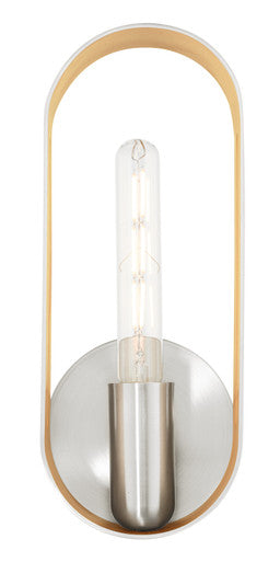 Livex Lighting Ravena Collection  1 Light Brushed Nickel ADA Single Sconce in Brushed Nickel 45762-91