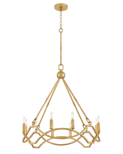 Hinkley Lighting Leona Medium Chandelier Distressed Brass 45784DA