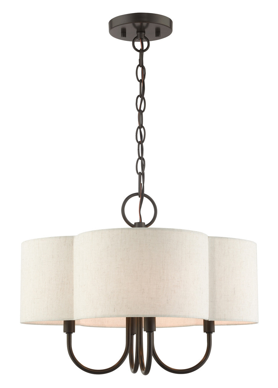 Livex Lighting Solstice Collection  4 Light English BronzeChandelier in English Bronze  45806-92