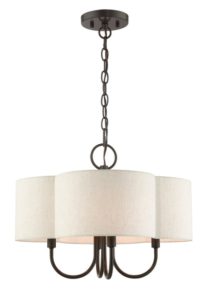 Livex Lighting Solstice Collection  4 Light English BronzeChandelier in English Bronze  45806-92