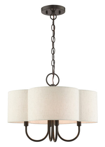 Livex Lighting Solstice Collection  4 Light English BronzeChandelier in English Bronze  45806-92