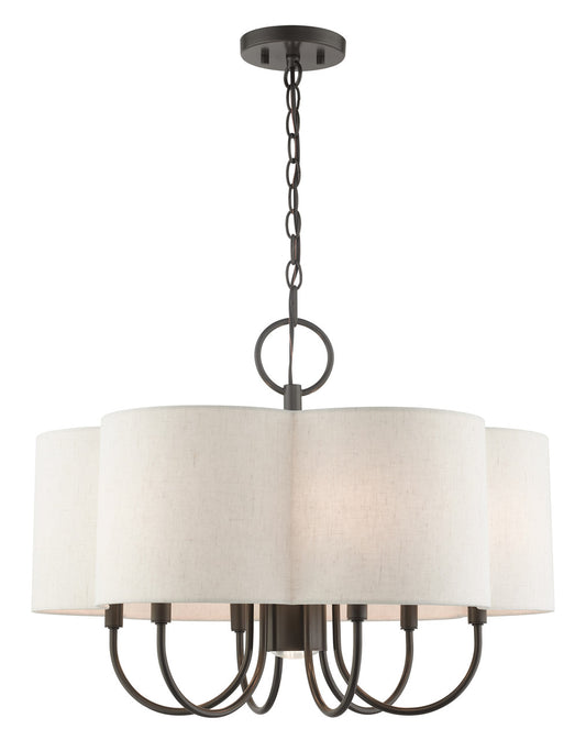 Livex Lighting Solstice Collection  7 LightEnglish Bronze Chandelier in English Bronze  45807-92