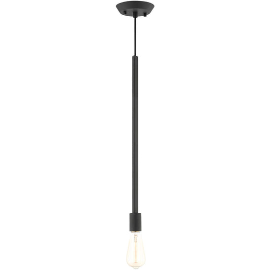 Livex Lighting Prague Collection 1 Lt Black Pendant  in Black 45831-04