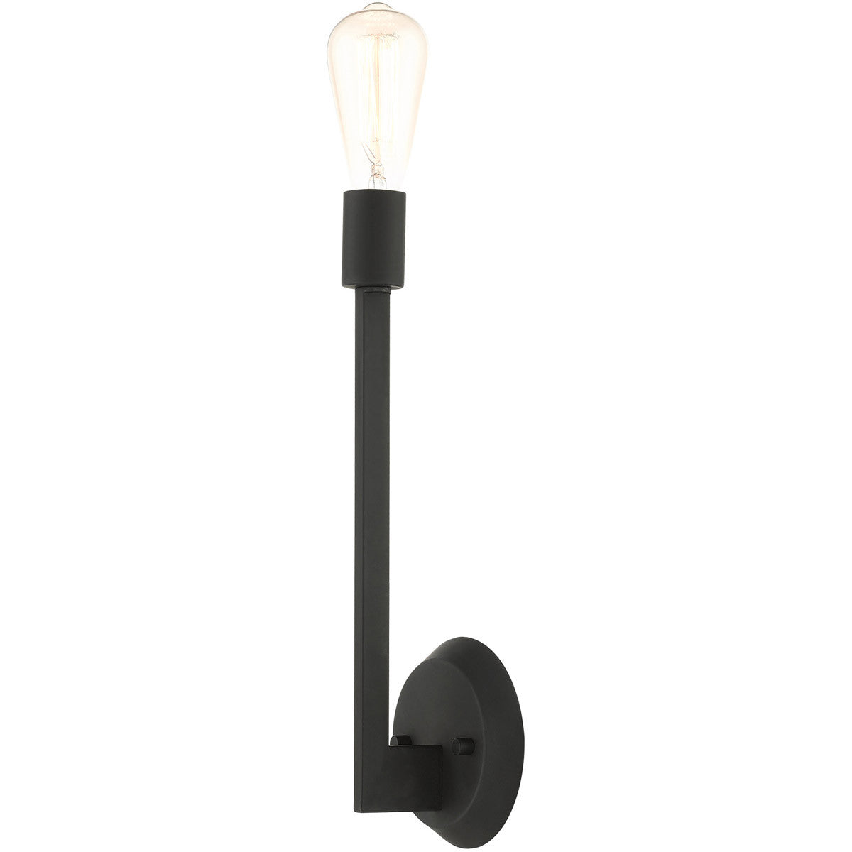 Livex Lighting Prague Collection 1 Lt Black Wall Sconce  in Black 45839-04