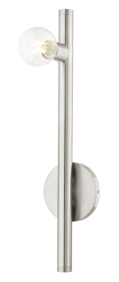 Livex Lighting Bannister Collection  1 Light Brushed Nickel Wall Sconce in Brushed Nickel 45861-91