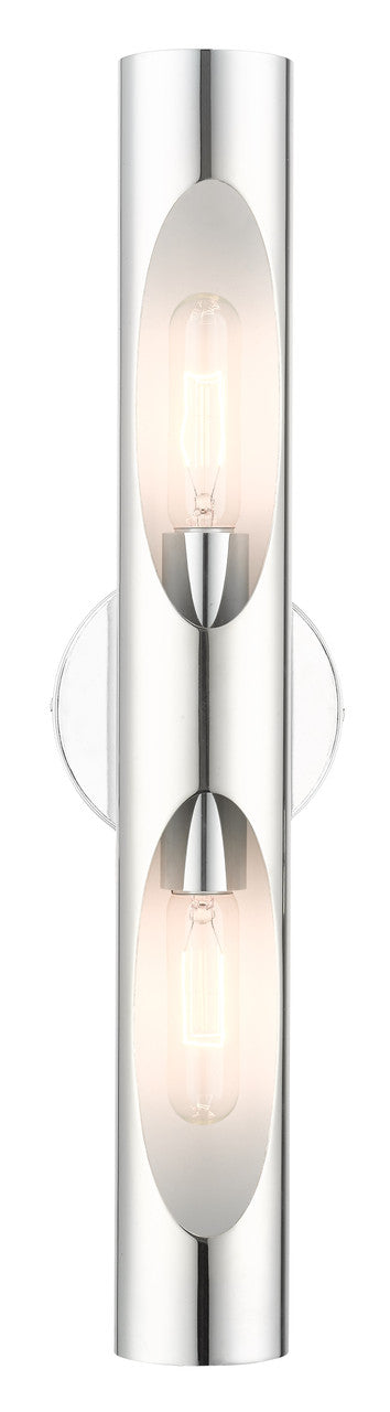 Livex Lighting Novato Collection  2 Light Polished Chrome ADA Sconce in Polished Chrome 45892-05