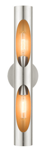 Livex Lighting Novato Collection  2 Light Brushed Nickel ADA Sconce in Brushed Nickel 45892-91