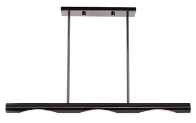 Livex Lighting Acra Collection  3 Light Black Chrome Linear Chandelier in Black Chrome 45917-46