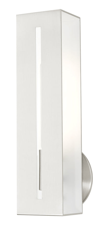 Livex Lighting Soma Collection  1 Light Brushed Nickel ADA Single Sconce in Brushed Nickel 45953-91