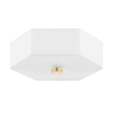 Mitzi 2 Light Flush Mount in Aged Brass/Polished Nickel Combo H462502-AGB/PN