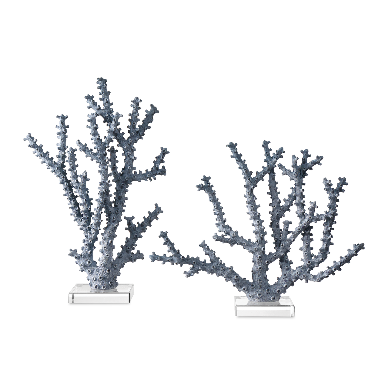 Currey & Co. Blue Coral Set of 2 1200-0797