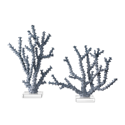 Currey & Co. Blue Coral Set of 2 1200-0797