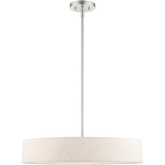 Livex Lighting Venlo Collection 4 Lt Brushed Nickel Chandelier in Brushed Nickel  46034-91