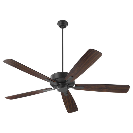 Quorum  Ovation 60" 5 Blade Fan - Matte Black/Walnut 4605-159