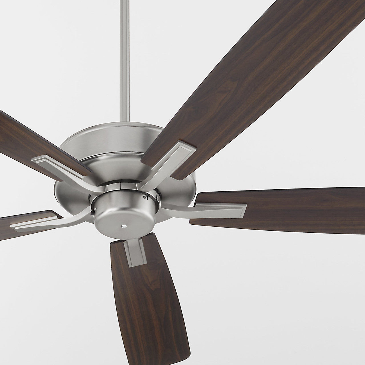 Quorum  Ovation 60" 5 Blade Fan - Satin Nickel/Walnut 4605-165