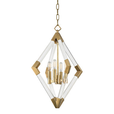 Hudson Valley Lighting Lyons Pendant in Aged Brass 4617-AGB