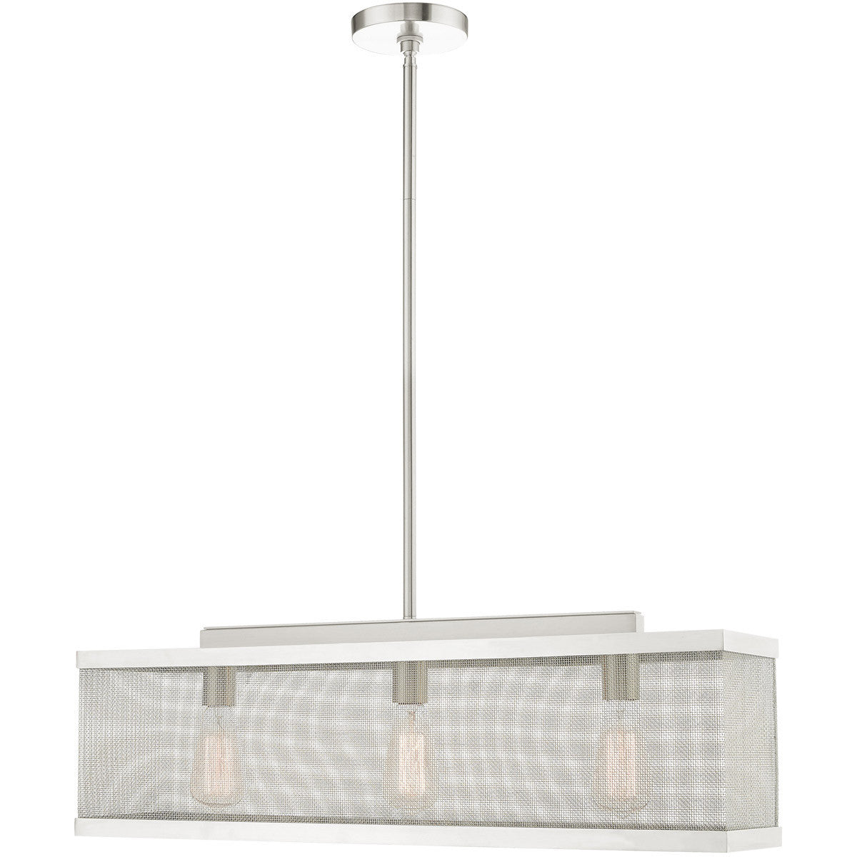 Livex Lighting Industro Collection 3 Lt Brushed Nickel Chandelier in Brushed Nickel 46213-91