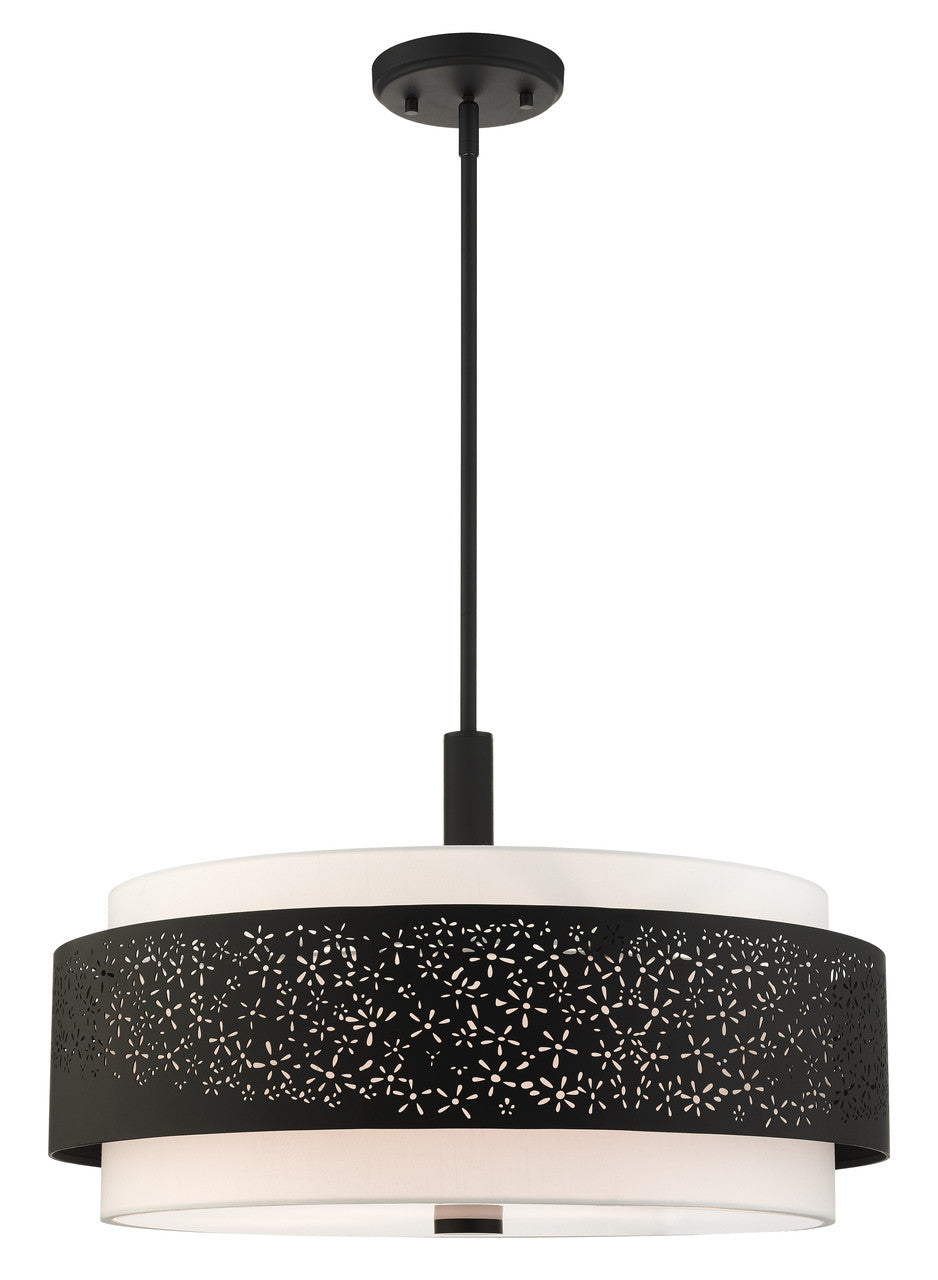 Livex Lighting Noria Collection  5 Light Black Chandelier in Black 46255-04