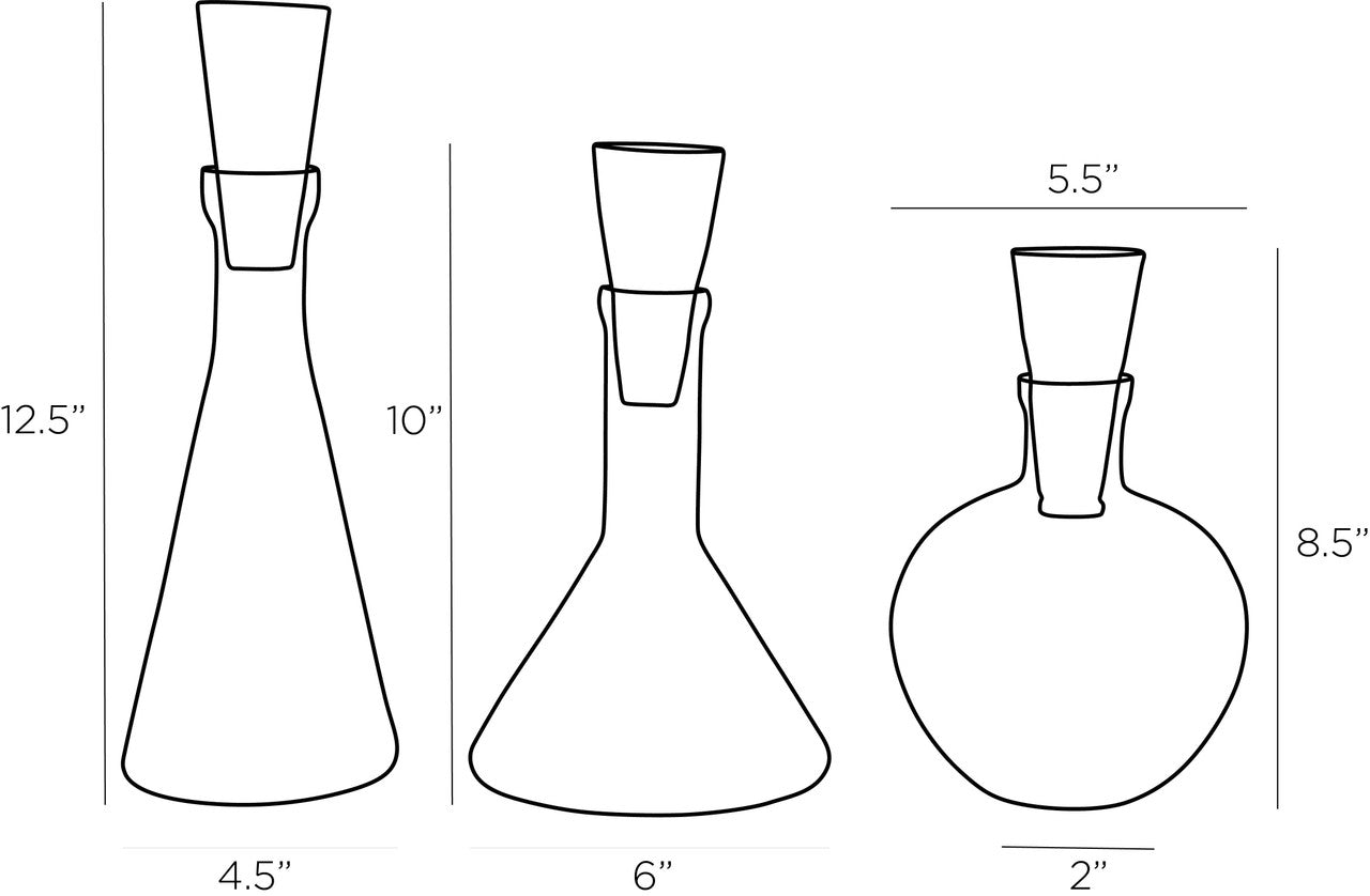 Arteriors Home Oaklee Decanters Set of 3 4633