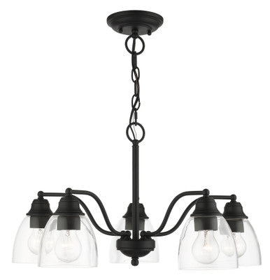 Livex Lighting Montgomery Collection  5 Light Black Chandelier in Black 46335-04