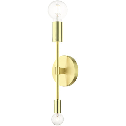 Livex Lighting Blairwood Collection 2 Lt Satin Brass Wall Sconce  in Satin Brass 46438-12