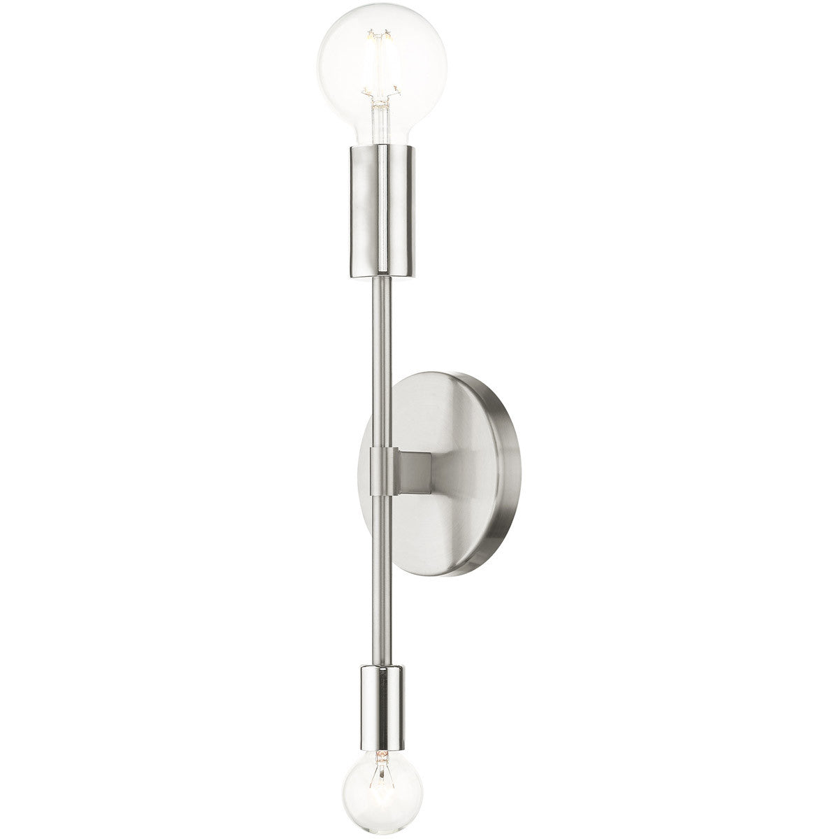 Livex Lighting Blairwood Collection 2 Lt Brushed Nickel Wall Sconce  in Brushed Nickel 46438-91