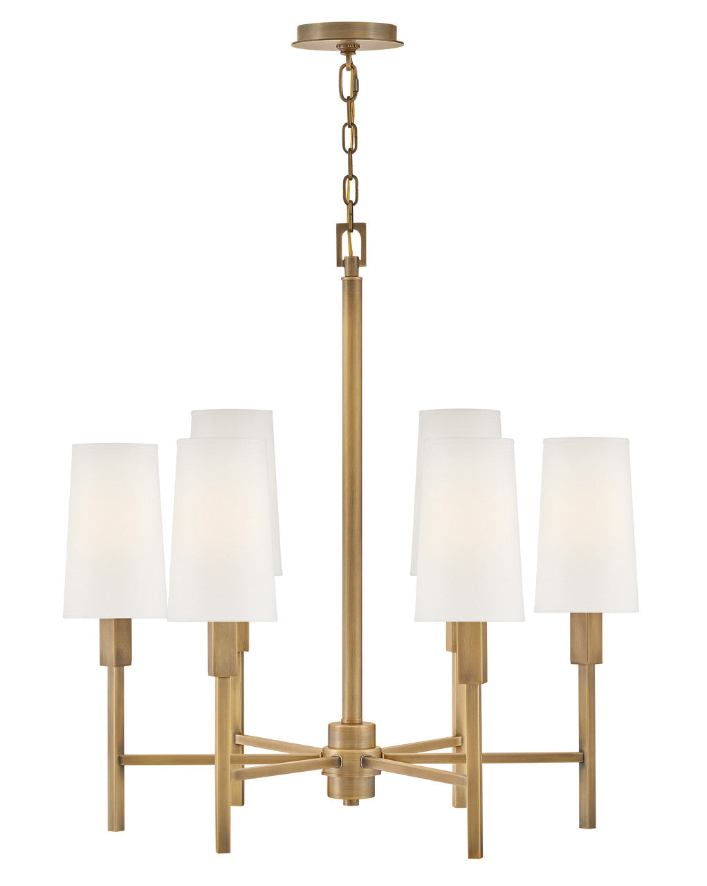 Hinkley Lighting Fenwick Medium Chandelier Heritage Brass 46455HB