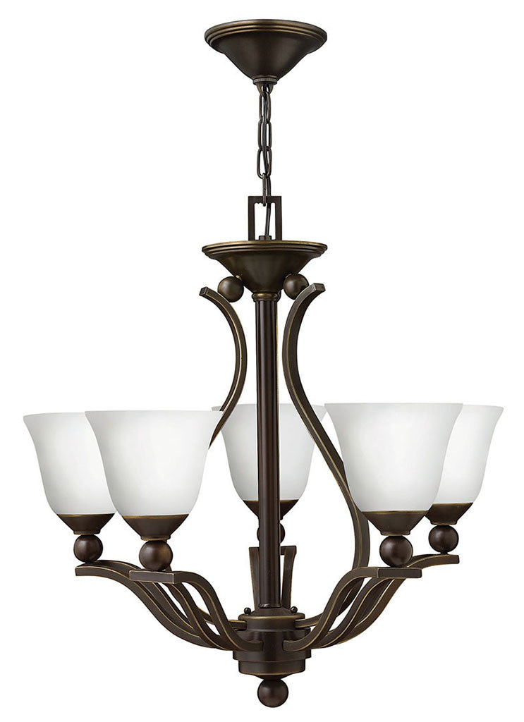 Hinkley Lighting Bolla Medium Single Tier Olde Bronze with Opal glass 4655OB-OPAL