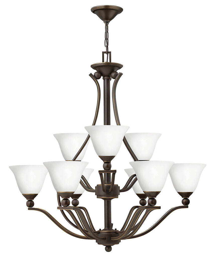 Hinkley Lighting Bolla Large Two Tier Olde Bronze with Opal glass 4657OB-OPAL