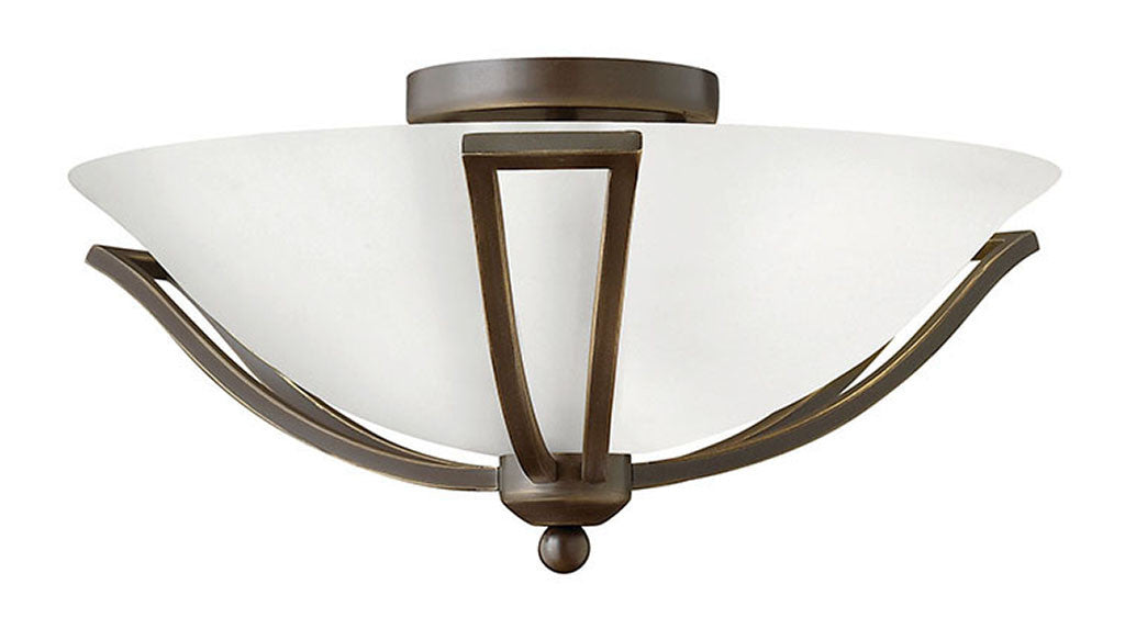 Hinkley Lighting Bolla Small Flush Mount Olde Bronze with Opal glass Integrated LED Bulb(s) 4660OB-OP-LED