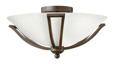 Hinkley Lighting Bolla Small Flush Mount Olde Bronze with Opal glass Integrated LED Bulb(s) 4660OB-OP-LED