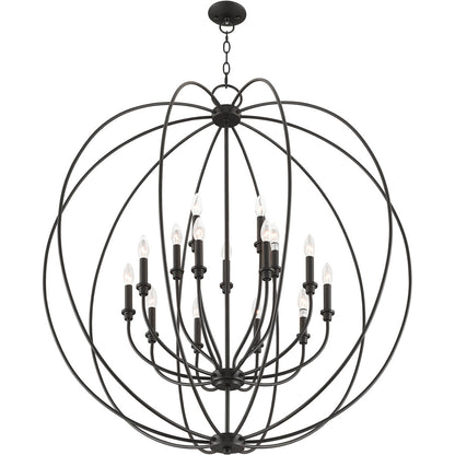 Livex Lighting Milania Collection 15 Light Bronze Foyer Chandelier in Bronze 46690-07