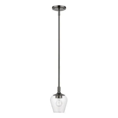 Livex Lighting Willow Collection  1 Light Black Chrome Single Pendant in Black Chrome 46721-46