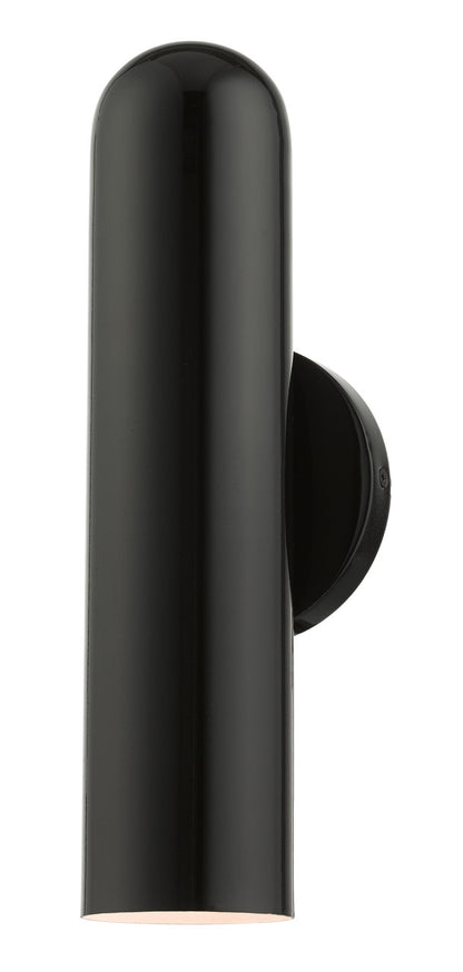 Livex Lighting Ardmore Collection  1 Light Shiny Black ADA Single Sconce in Shiny Black 46750-68