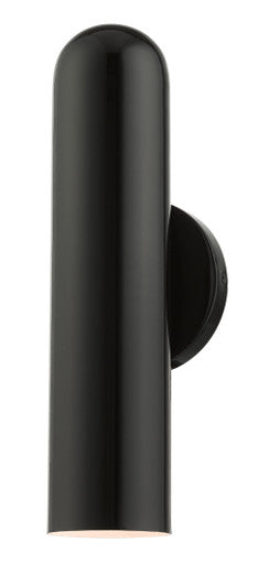 Livex Lighting Ardmore Collection  1 Light Shiny Black ADA Single Sconce in Shiny Black 46750-68